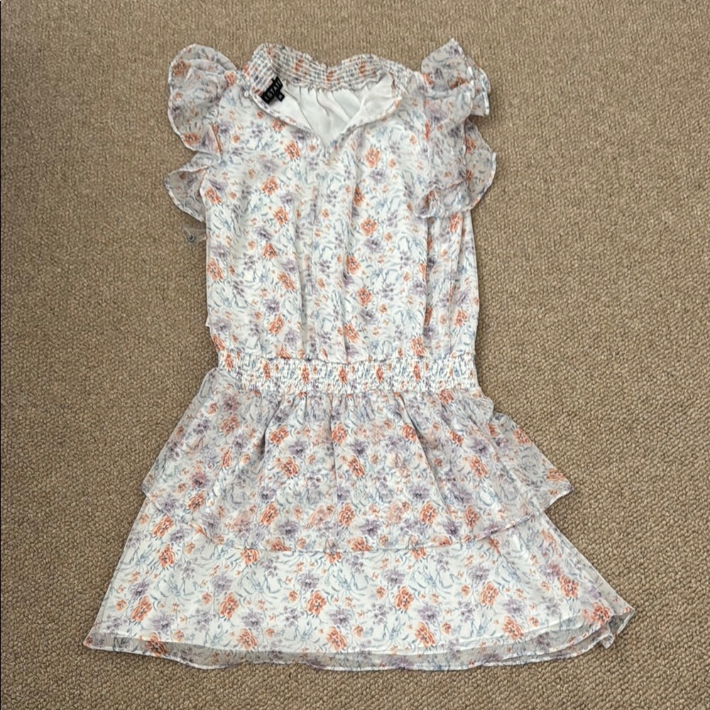 1. State White Casual Sundress with Flutter Sleeves